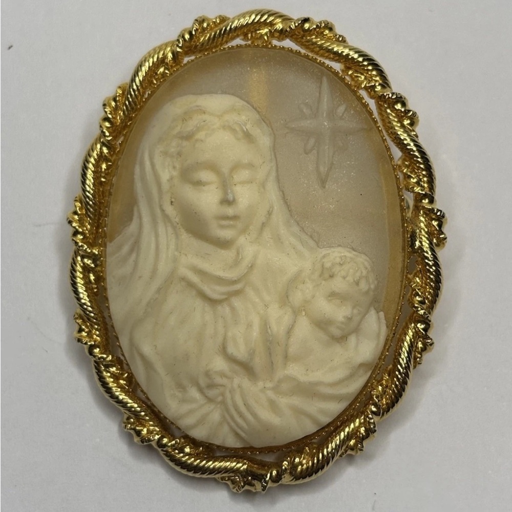 Vintage Signed Jane 1997 Mother & Child Pin/Brooch #5693
